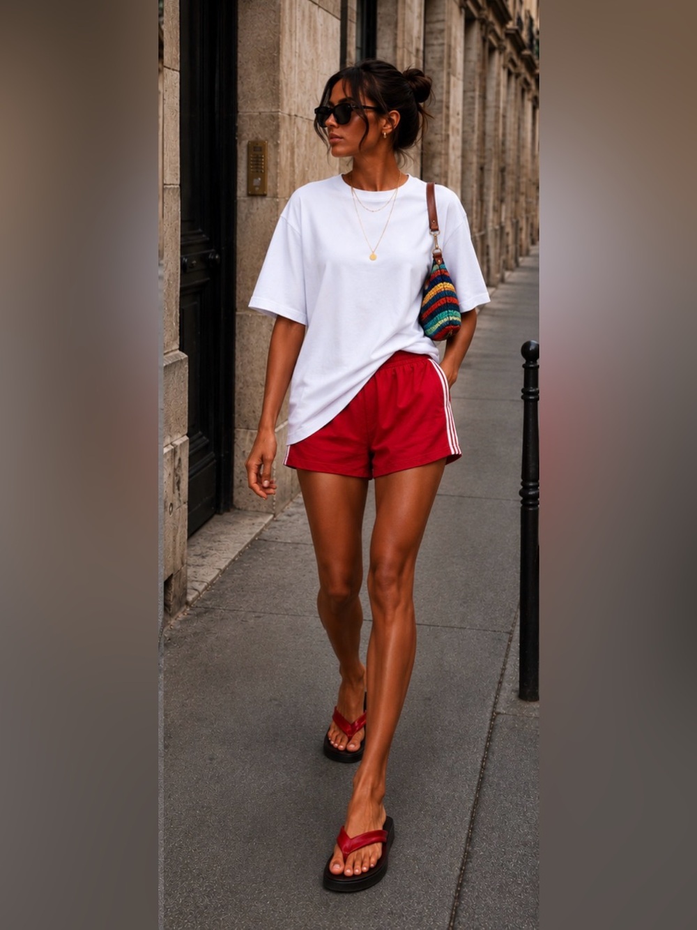 Red Athletic Shorts for Women - Lightweight Running Shorts